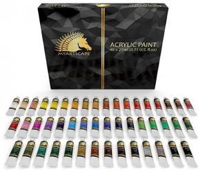 Acrylic Paint Set - 48 x 21ml Tubes - Artist Quality Art Paints - MyArtscape