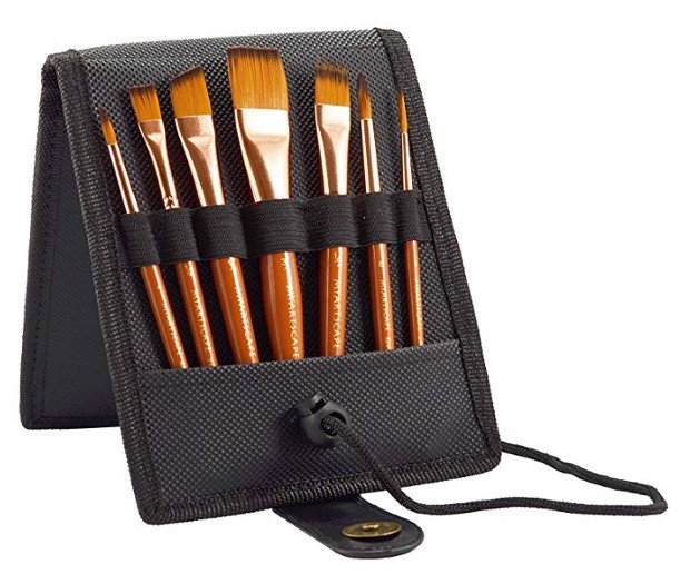 MyArtscape 7 Piece Short Handle Paint Brush Set