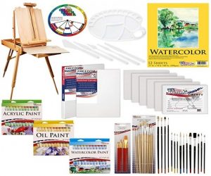 US ART SUPPLY 121-Piece Custom Artist Painting Kit