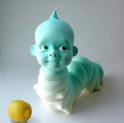 Wormbaby Surreal Sculpture