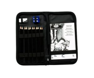 Drawing and Sketching Pencil Set In Zippered Carrying Case