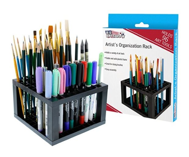 U.S. Art Supply 96 Hole Pencil & Brush Holder