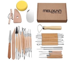 Meuxan 30PCS Clay & Pottery Sculpting Tool Kit