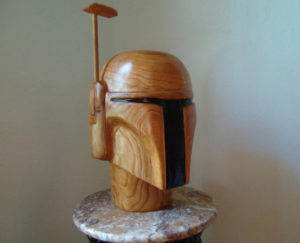 Boba Fett Wood helmet by Jeremy Osborne