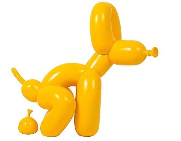 Shiny Balloon Dog and Poop by Jeff Koons