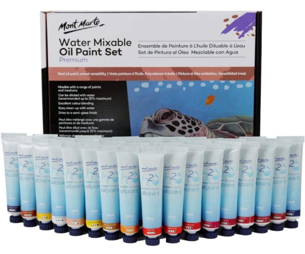 Mont Marte Premium H2O Water Mixable Oil Paint Set