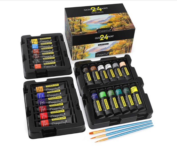 Magicfly 24 Colors Gouache Paint Tubes