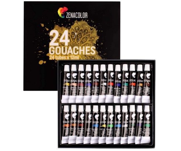 Zenacolor 24 Gouache Paint Tubes